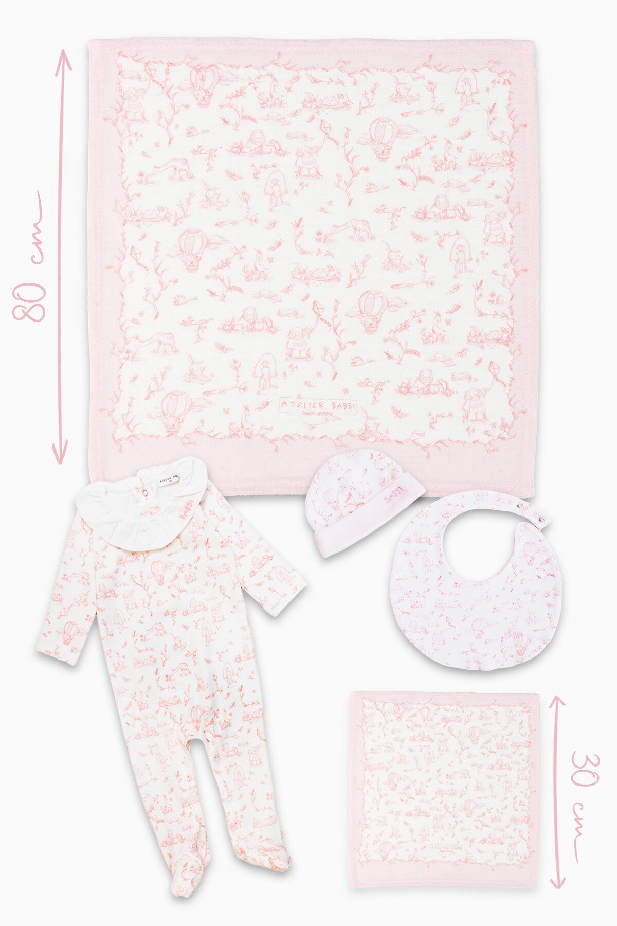 Toile De Jouy Set - Pink