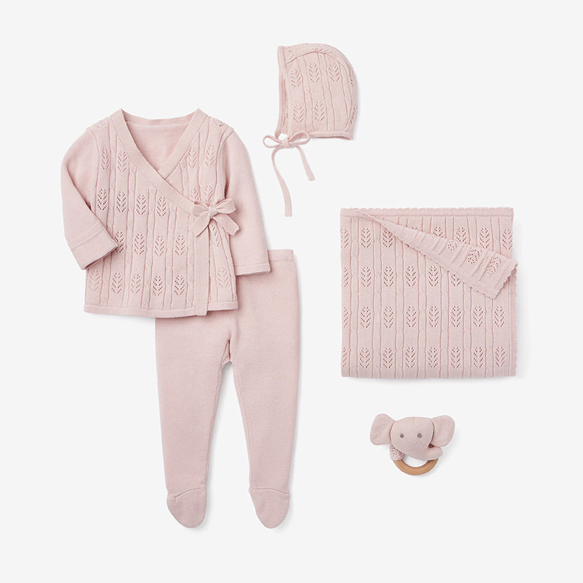 Blush Pink Baby Layette set