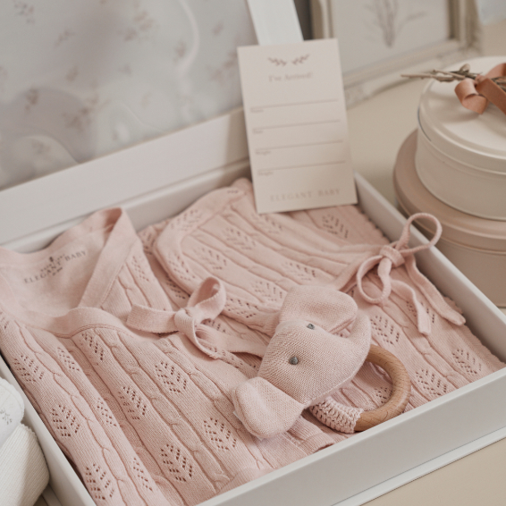 Blush Pink Baby Layette set
